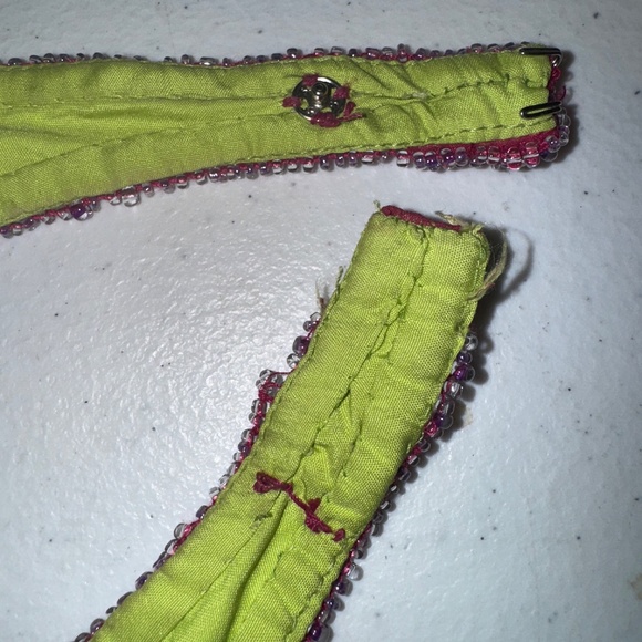 Vintage Je Matadi by Sean Mehta Silk Fully Beaded Gown Halter Maxi Size Medium - Picture 6 of 13